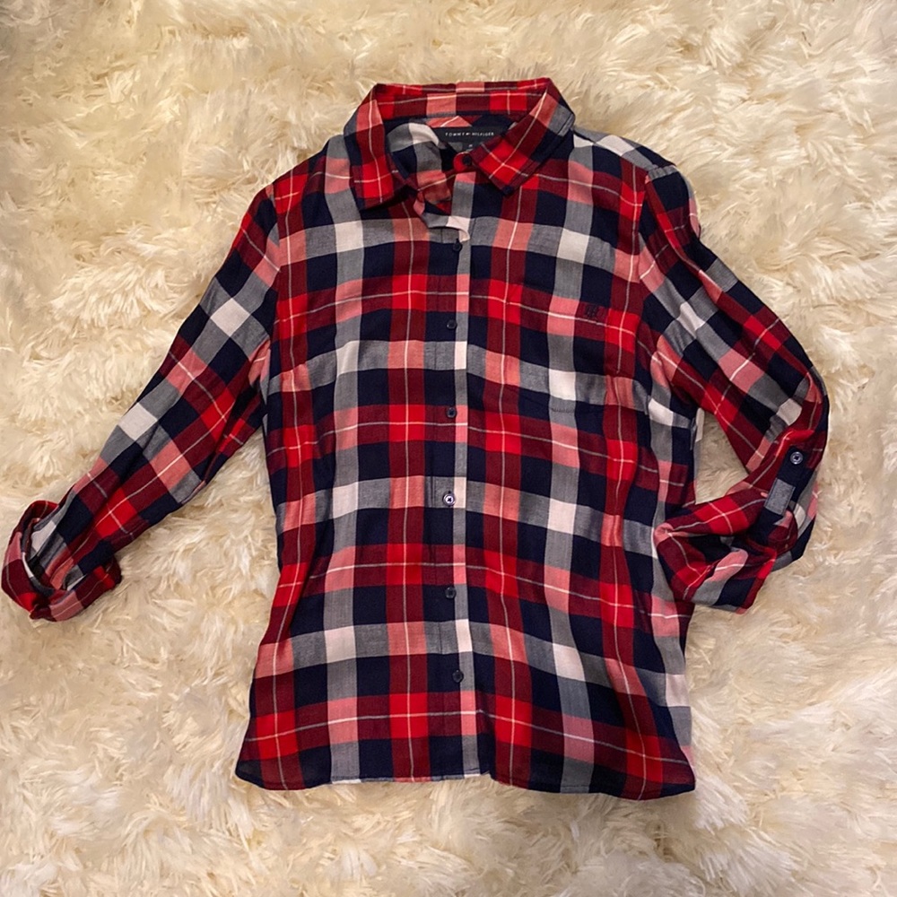 Tommy Hilfiger Heritage Plaid Button Down Med NWT
